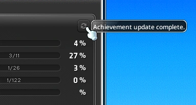 Achievement update completion notification.