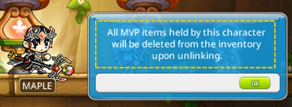 In-game warning about MVP item removal.