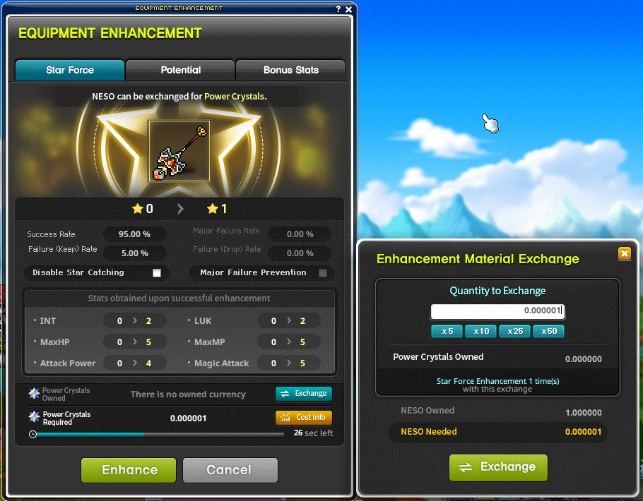 Power Crystal Exchange screenshot